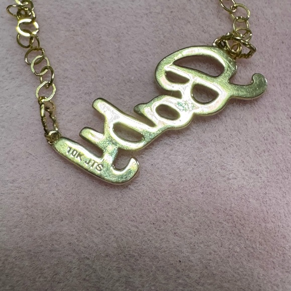 10K Solid Gold 'Baby' Necklace - Picture 2 of 4